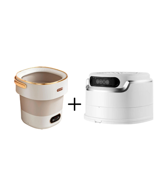 Master Kit - "All-in-one Baby Care" Foldable Washing Machine + Portable Dryer + Baby Laundry basket or set of soft laundry bags to protect baby clothes